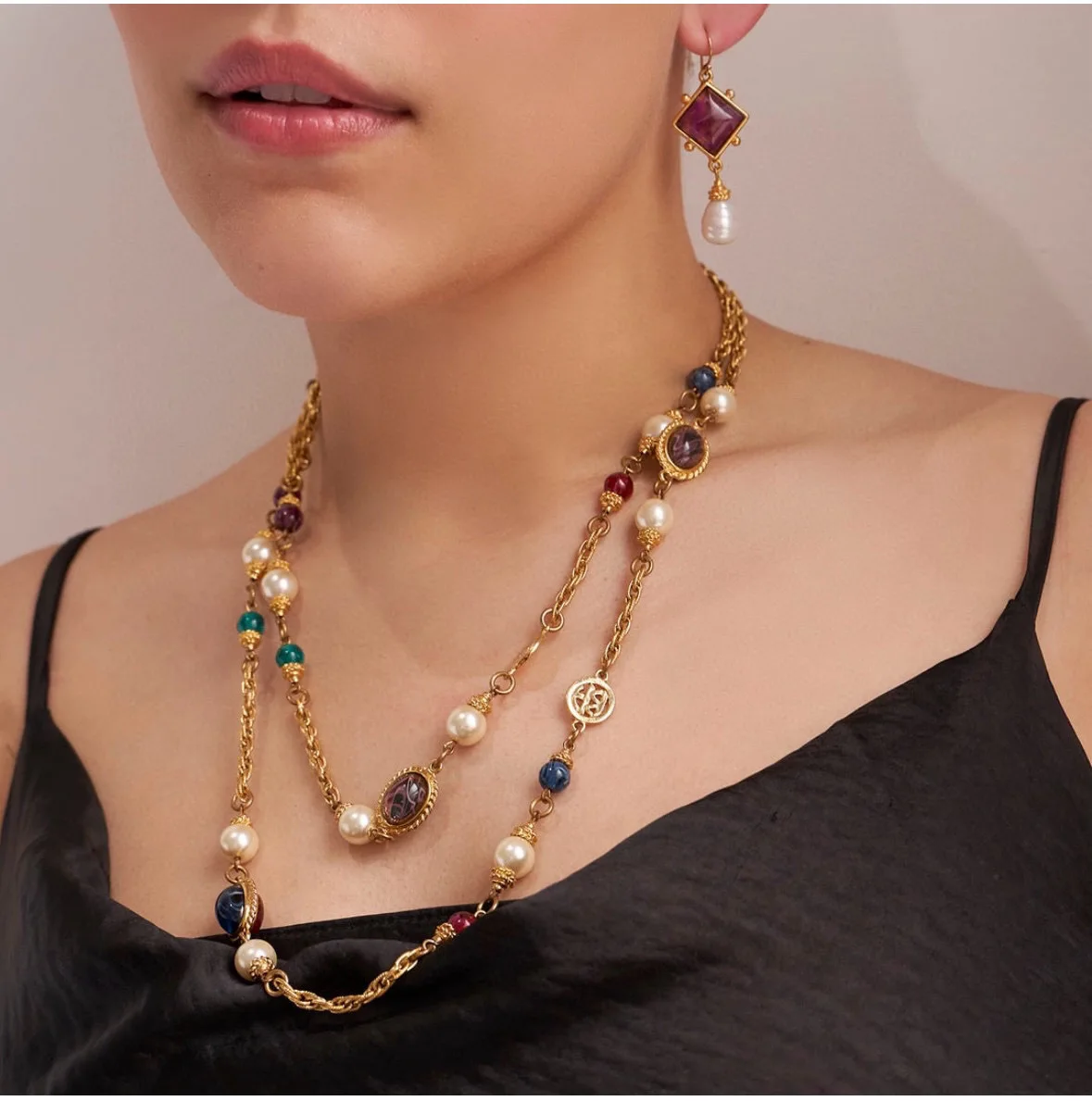 Vintage Sweater Chains Glaze Fashion Jewelry Necklaces For Women