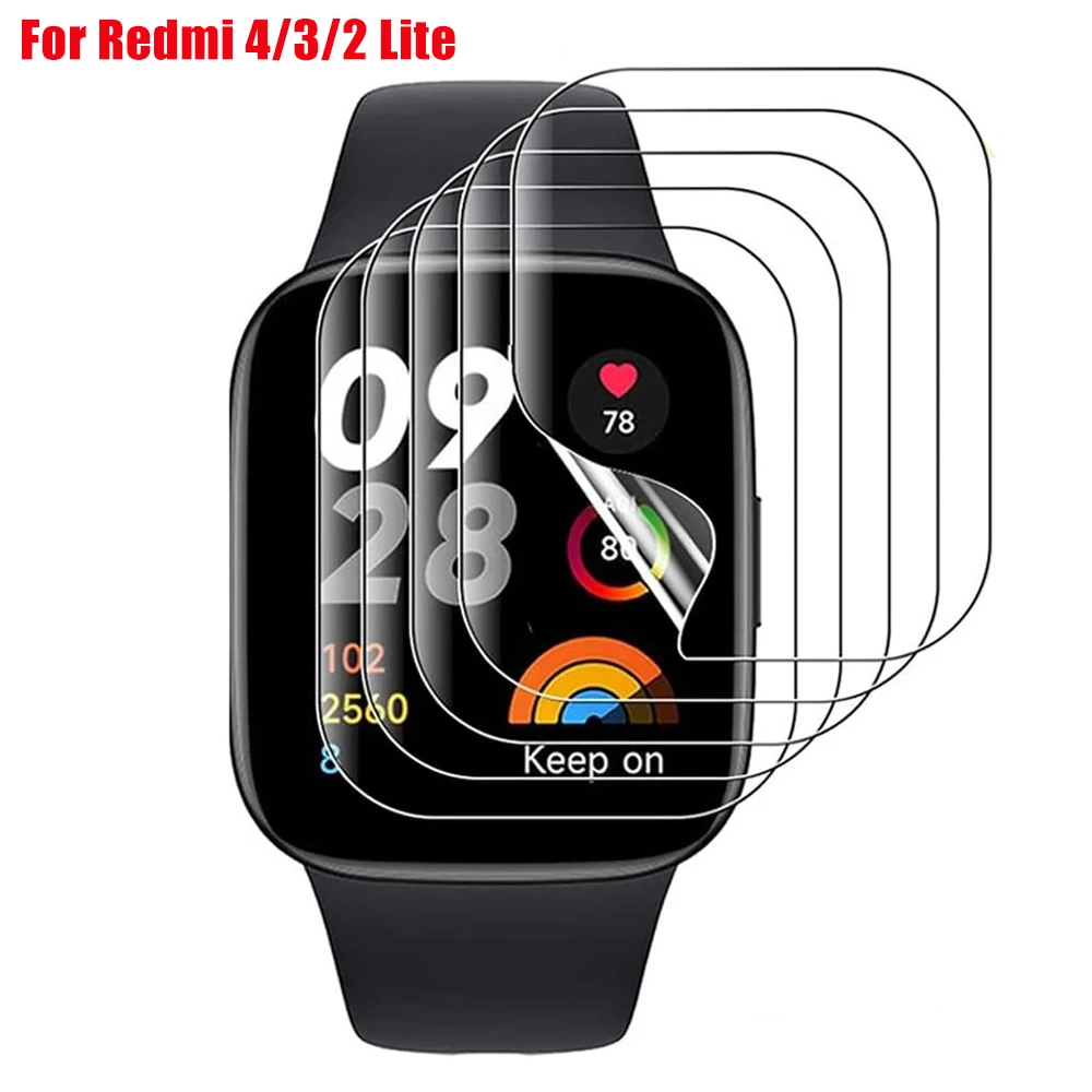 2pack Hydrogel Film For Xiaomi Redmi Watch 4 3 2 Lite Active Smartwatch Soft Screen Protector Anti-Scratch Films Watch3 4 Cover