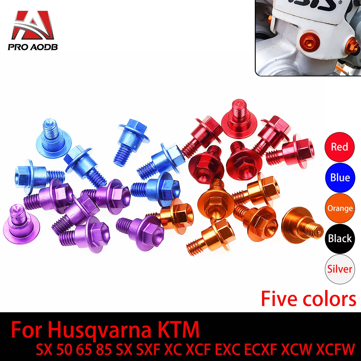 

Motorcycle CNC Front Fork Guard Bolt Screw For KTM Husqvarna GasGas Yamaha YZ WR 65 85 125 250 450 2008-2023 Universal Parts