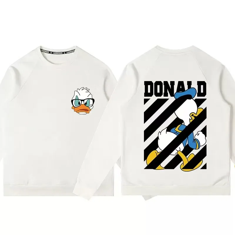 

Autumn Baby Girls Clothes Kid Boy Donald Duck Double Sided Printing Long Sleeve Sweatshirt Cartoon O-Neck Soft Breathable Top