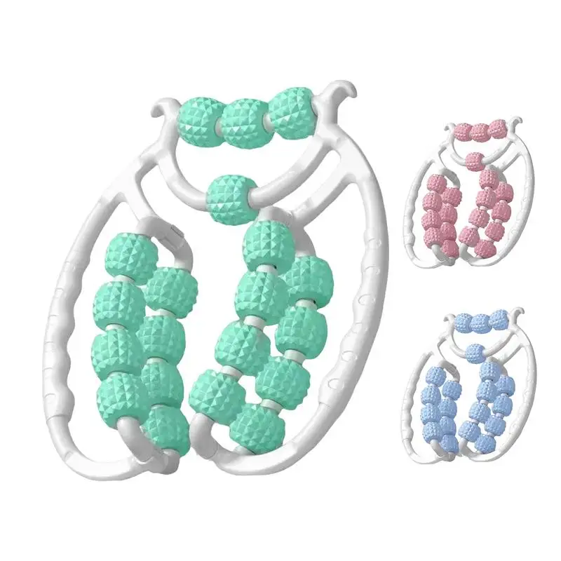 

Мышечный ролик для икр, 20-колесный расслабляющий массажер для тела, ручной ролик, портативное массажное колесо для ног, бедер