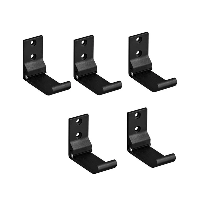 

5 PCS Foldable Hooks Wall Mounted Coat Hooks Hat Rack With Mounting Screws For Coat Scarf Bag Towel Hat