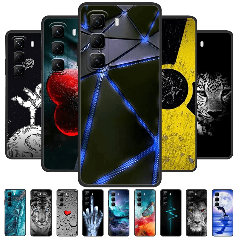 For Infinix Hot 50 Pro 4G Case X6881 Cute Silicone TPU Matte Phone Cover For Infinix Hot50 Pro+ 4G Bumper 50 Pro Plus X6880 Capa