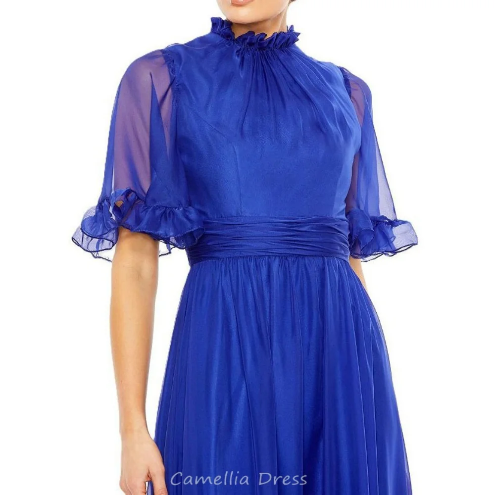 

Mother of the Bride Dresses Customized Tulle Applique Bride Party Dress A Line Short Sleeve Formal Gowns robes invitée mariagee
