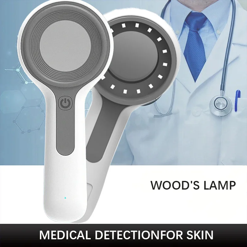 Skin Analyzer With Woods Lamp Portable Vitiligo Detector Skin Analysis Machine Led Rechargeable Lights For Home Use Equipment