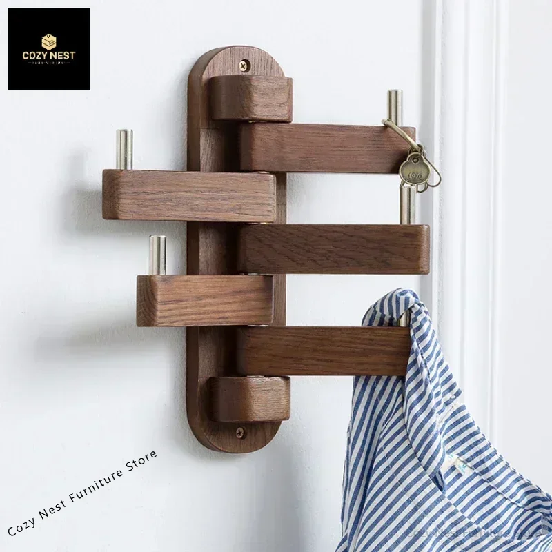 Clothes Hanger Solid Wood Oak Organizers for Room  Hanger Wall Mounted Coat Racks  Dressing Rooms Gift