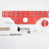 1PC Adjustable Shelf Pin Drilling Jig Aluminum Alloy Guide Template For Precise Cabinet Door Hinge And Drawer Front Punching