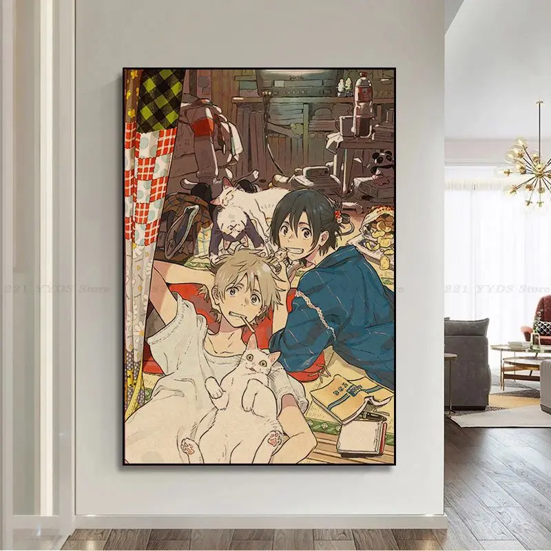 Anime Umibe No Etranger Print Classic Vintage Posters Vintage Room Home Bar Cafe Decor Vintage Decorative Painting