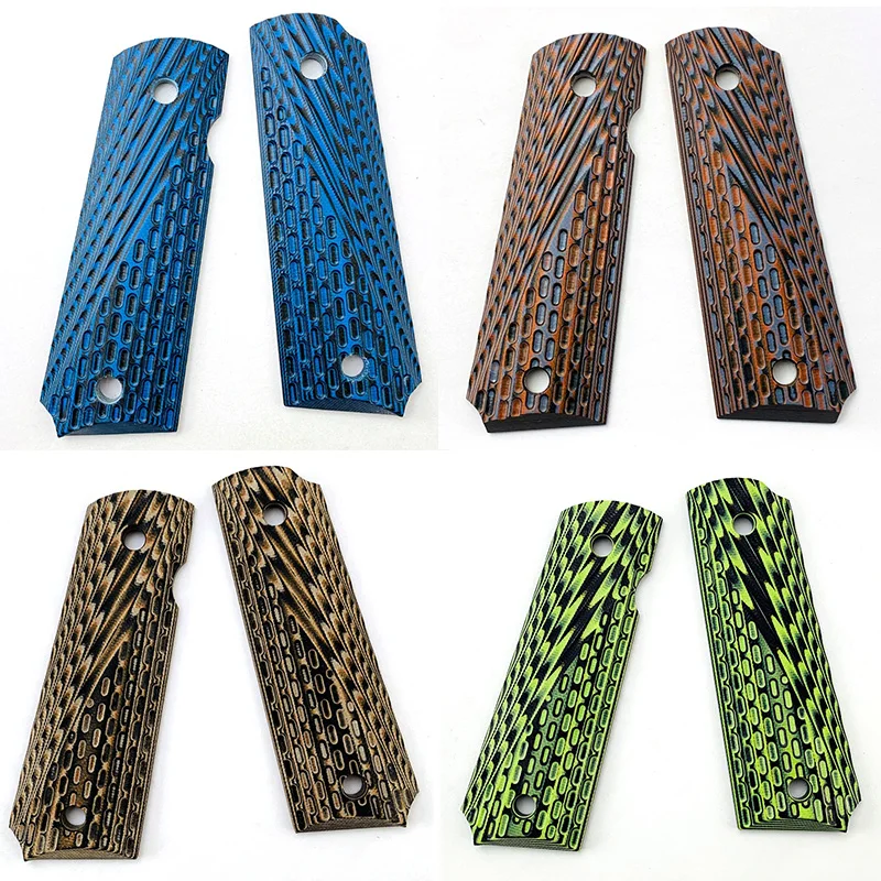 1 زوج G10 المواد المركبة 1911 القبضات مقبض كبسولة نمط بقع عرقوب الموازين DIY بها بنفسك صنع تعديل إصلاح الملحقات