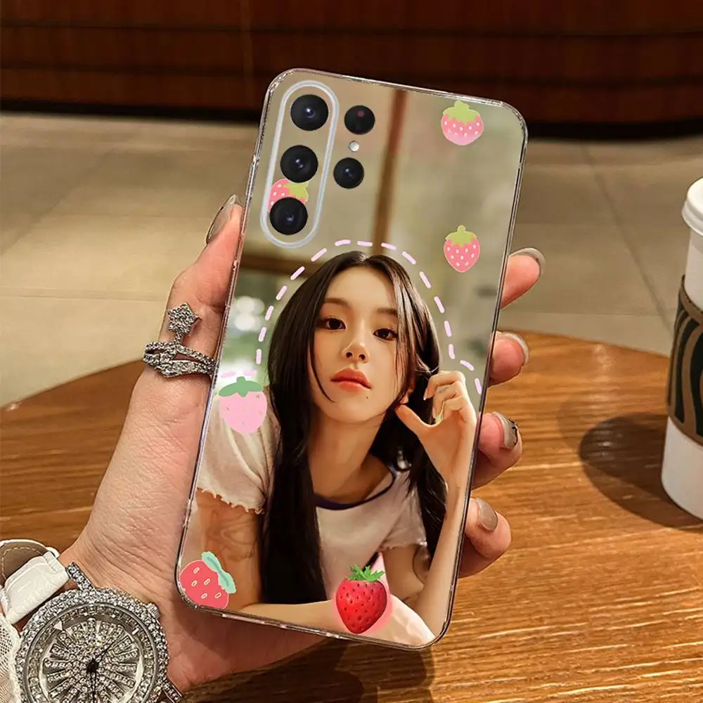 C-CHAEYOUNG T-Twice-s Funda de teléfono para Samsung S24,30,21,22,23,20 FE,lite,PIus,Ultra,5G,Nota,9,10 Funda transparente