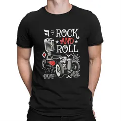 50s Rockabilly Hot Rod Vintage Rocker Man's TShirt Rock N Roll Crewneck Short Sleeve Polyester T Shirt Humor Birthday Gifts