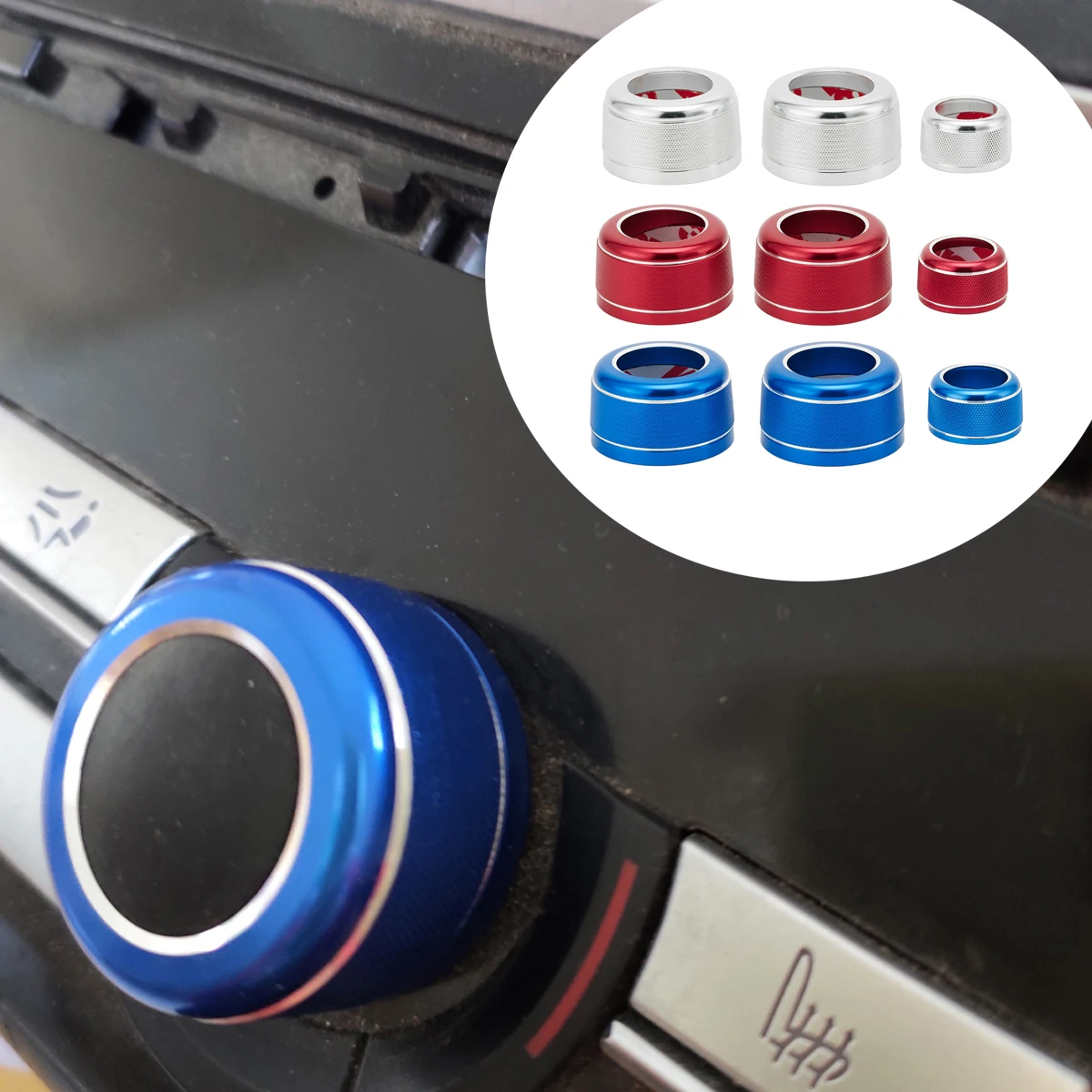 Auto Zentrale Klimaanlage Taste Lautstärkeregler Einstellring Trim Abdeckung Fit Für BMW 5 6 7 5GT Serie X5 x6 Auto Zubehör