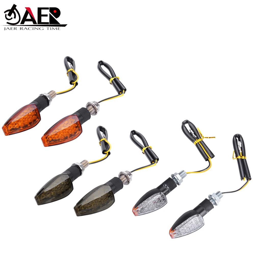 Hot Sale 2X Universal Motorcycle LED Turn Signal Indicators Light Amber Blinker Light 14 led 12V 2W Short Motorbike Lamp