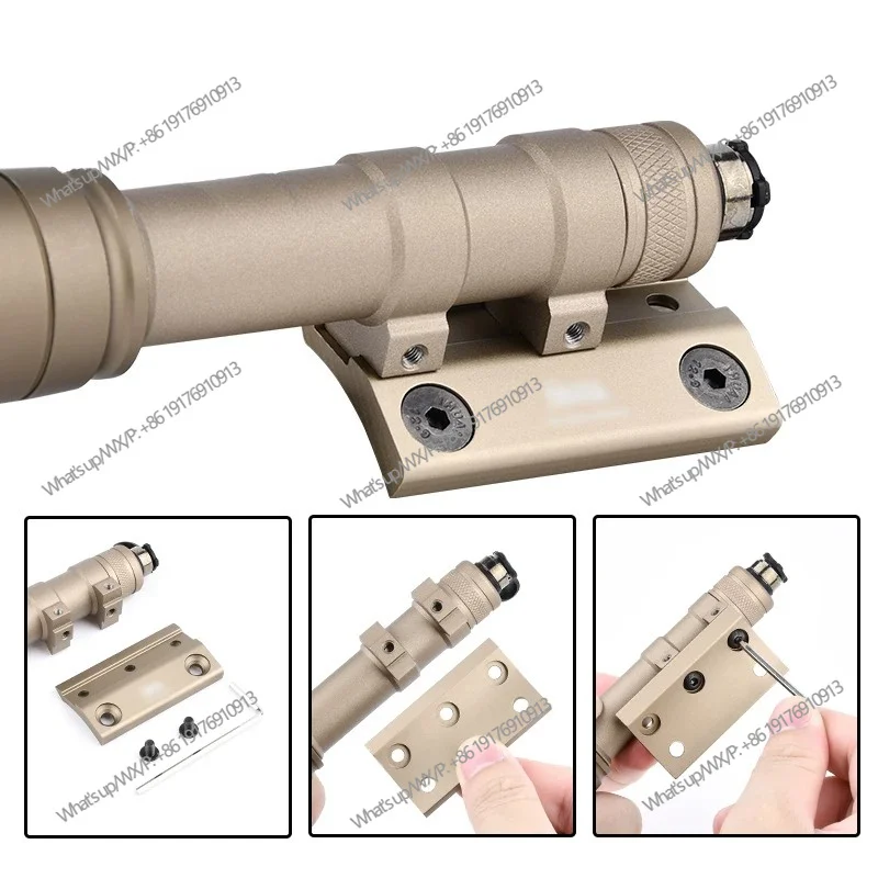 Tactical flashlight base guide rail M600C accessories DD metal side bottom inclined bracket M300A