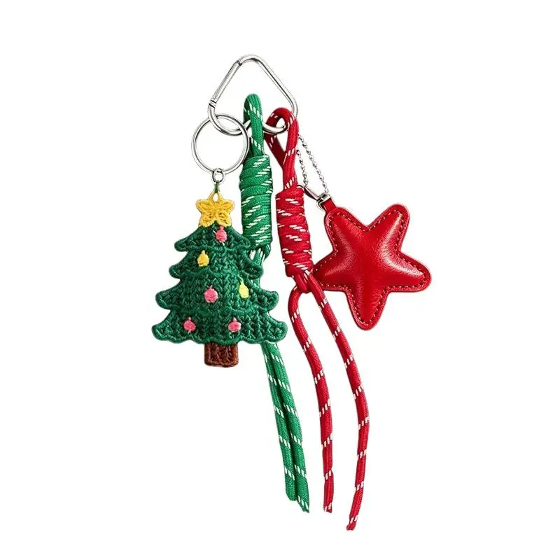 Schöner Weihnachtsanhänger mit Elch-Motiv, Cartoon-Weihnachtsmann-Schlüsselanhänger, Taschenanhänger, Charm, Neujahrsgeschenk, Weihnachts-Schlüsselring-Accessoires – Detail 6