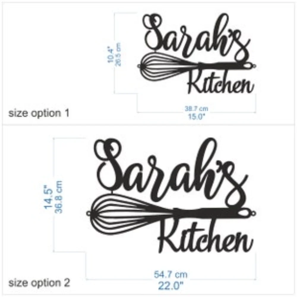 Unique Personalized  Name Sign Custom Metal Wall Art Farmhouse Decor Dining Room Mothers Day Gift Mom's Kitchen Charm