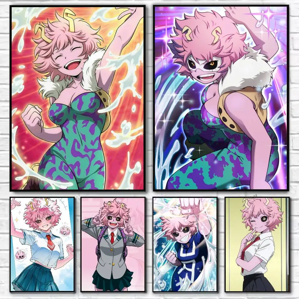 M-MHA Mina A-Ashido Poster Self-adhesive Art Waterproof Paper Sticker Coffee House Bar Room Wall Decor