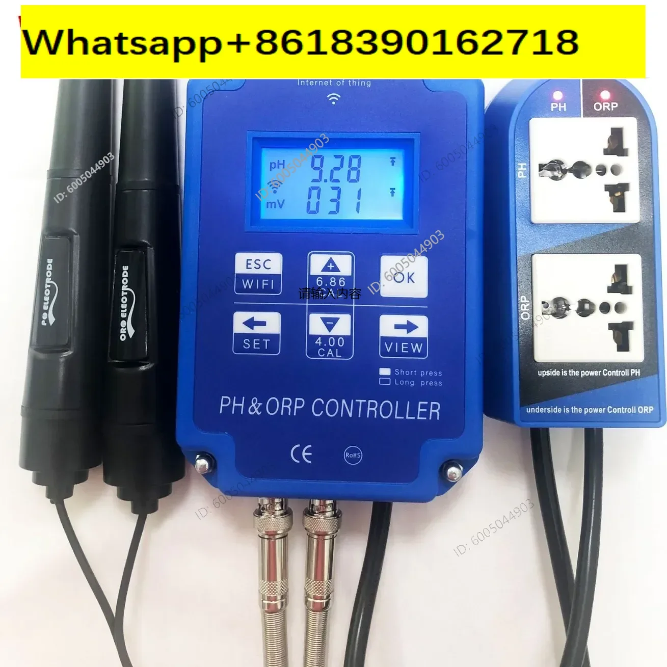 Graffiti WiFi 7-in-1 PH acid-base TDS hardness ORP/CF/EC temperature and humidity detector PH meter aquaculture tank