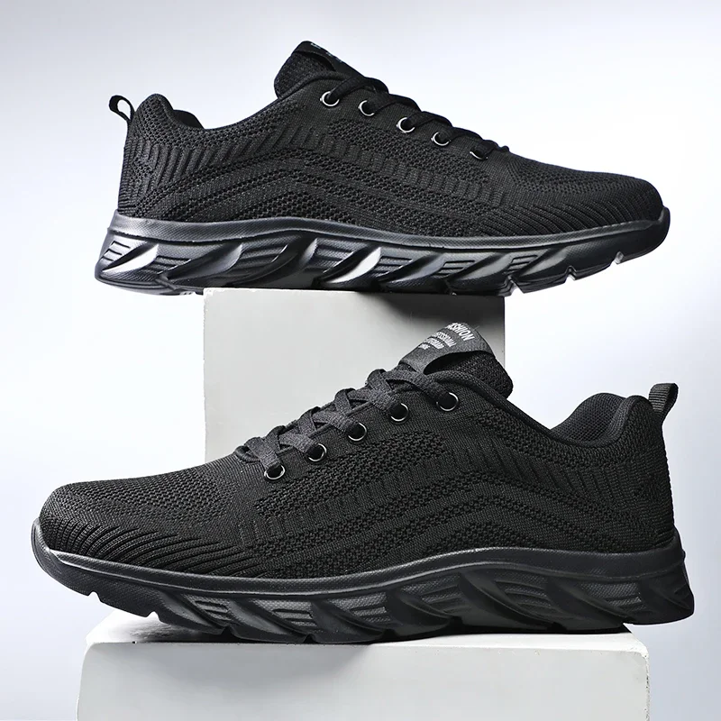 Breathable Men's Running Shoes Lightweight Men Sneakers Anti-slip Outdoor Male Walking Shoes Mesh Sports Footwear Lace Up Flats