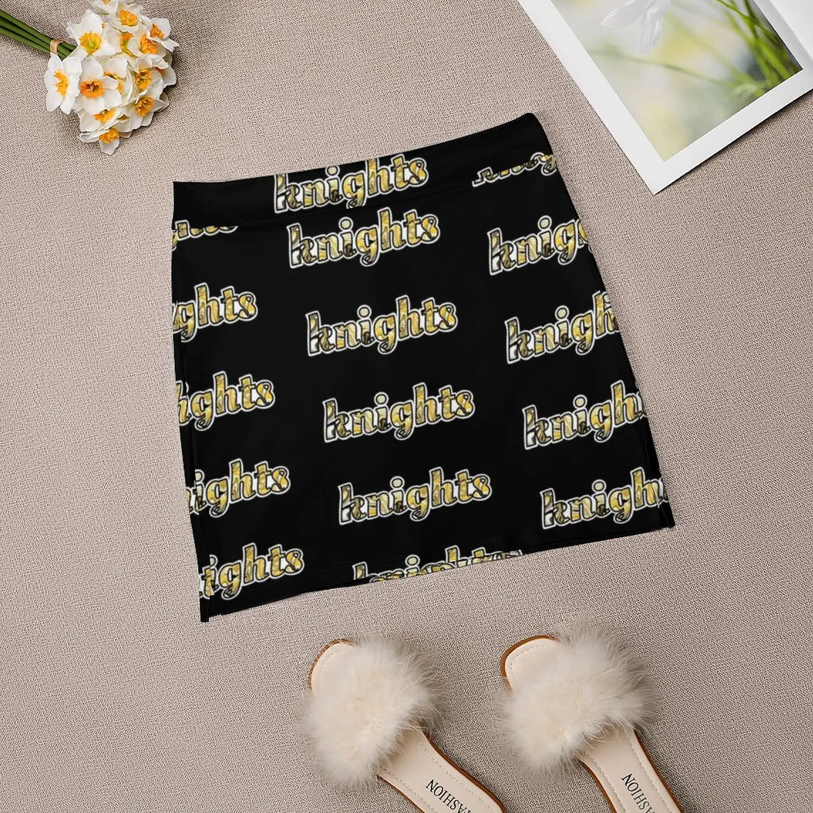 Ucf Knights-Black Skirts Woman Fashion 2022 Pant Skirt Mini Skirts Office Short Skirt Fl Florida Black And Yellow Gold Ucf