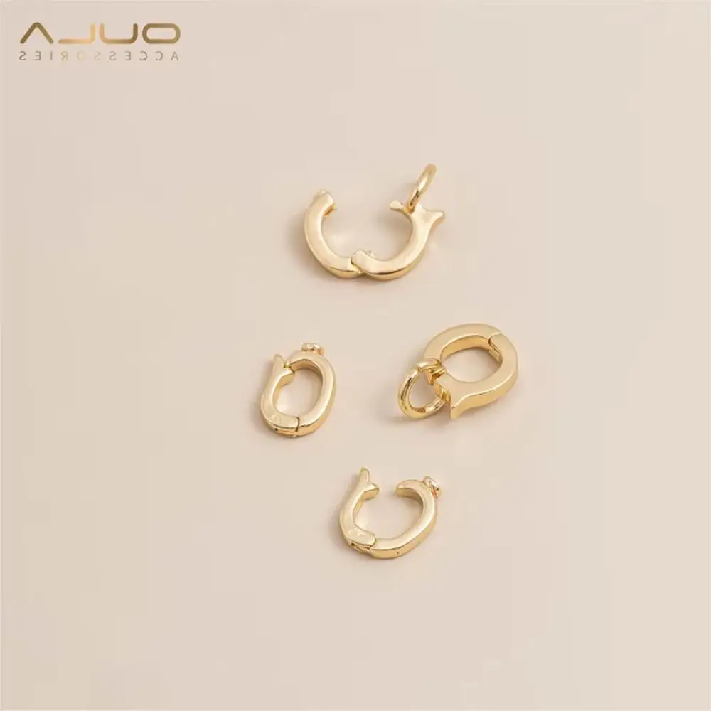 

1pcs Universal 14K Gold-plated, Openable Necklace Pendant, Connecting Clasp, Diy Pearl Hanging Clasp Accessory