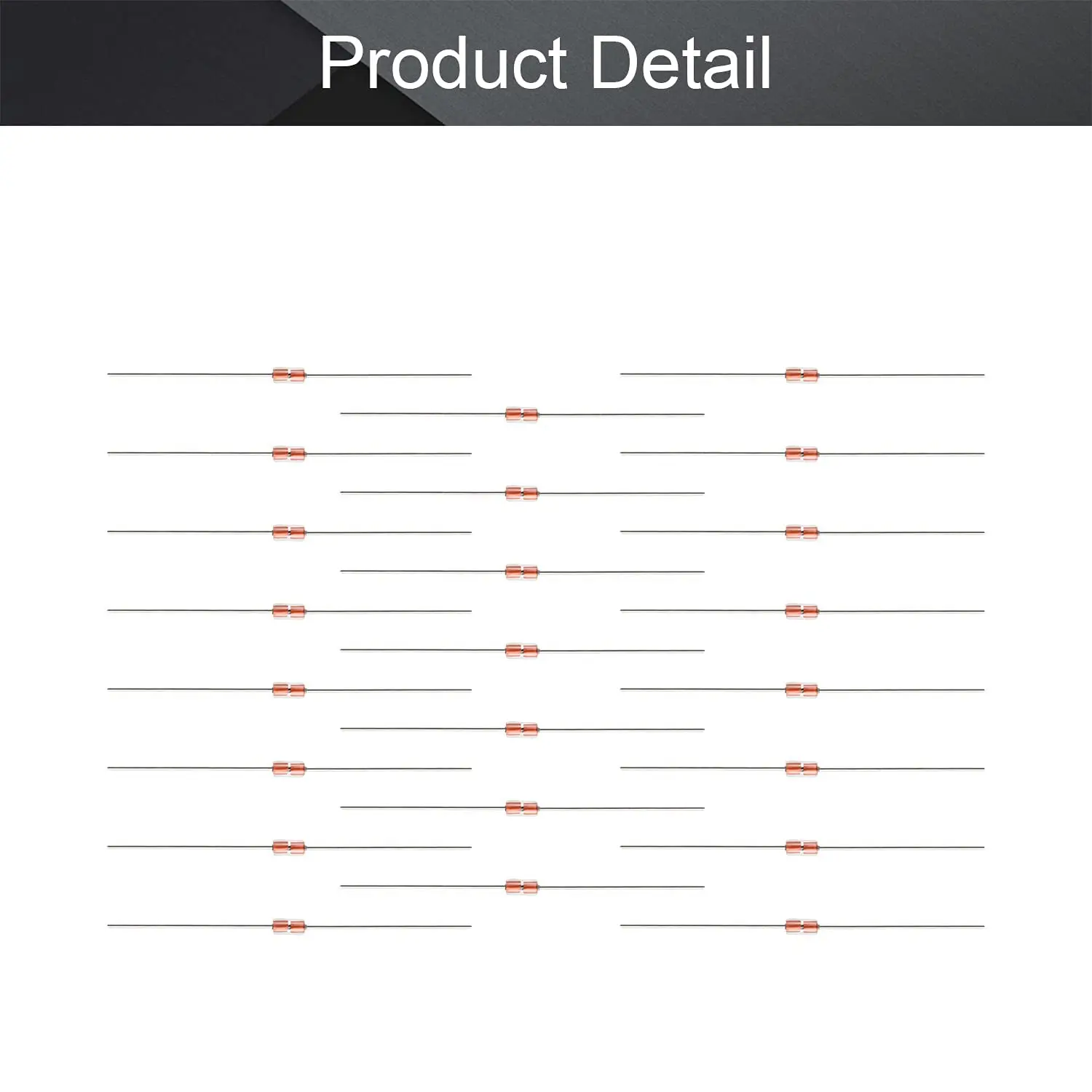 1000 Stück glasversiegelter NTC-Thermistor MF58 – B3950 1 % 5 K 10 K 20 K 47 K 50 K 100 K 500 K Ohm negativer Temperaturkoeffizientsensor – Detail 8