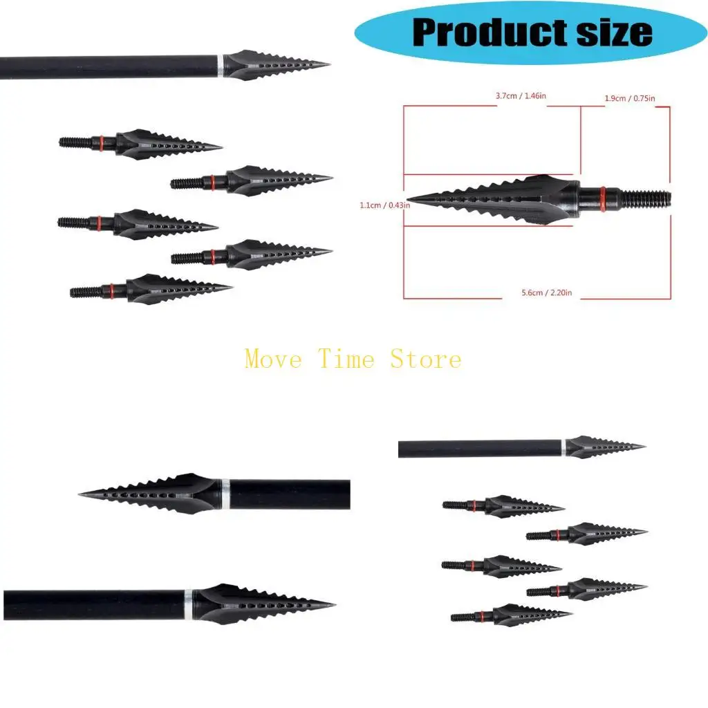 92ME Threaded Gear Replacement Set, 6 Pack Black Carbon Steel Design