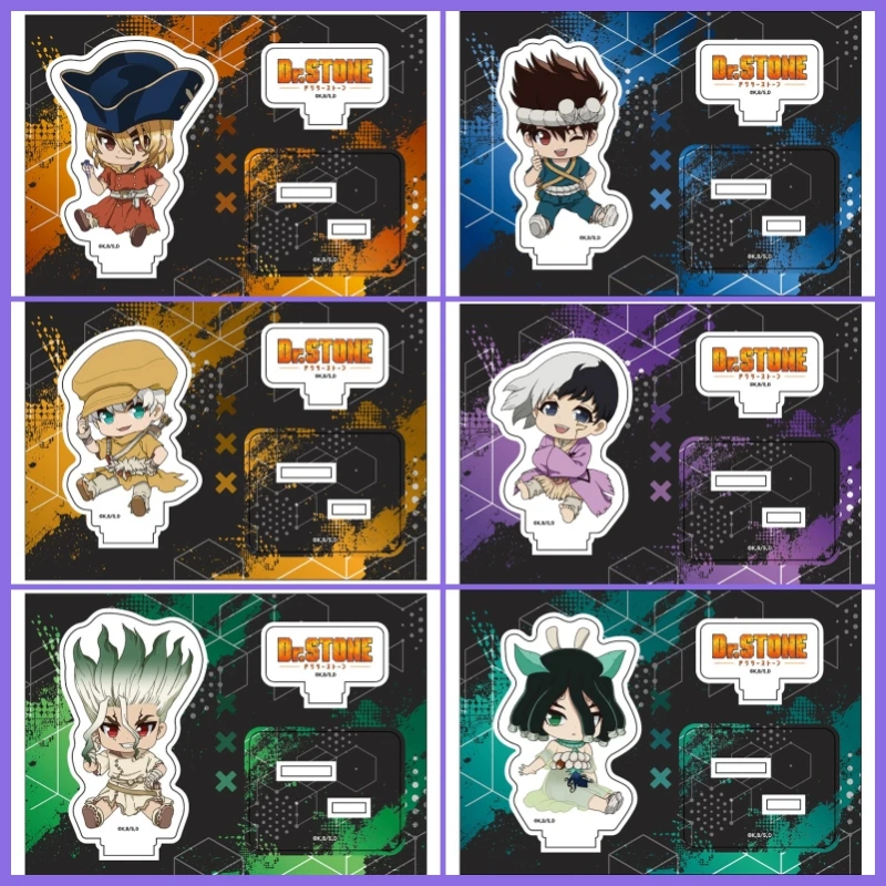 Dr STONE Acrylic Anime Stand Model Plate Decoration Desk Figure Display Fans Girls Gift Cartoon Peripheral Product Tableware