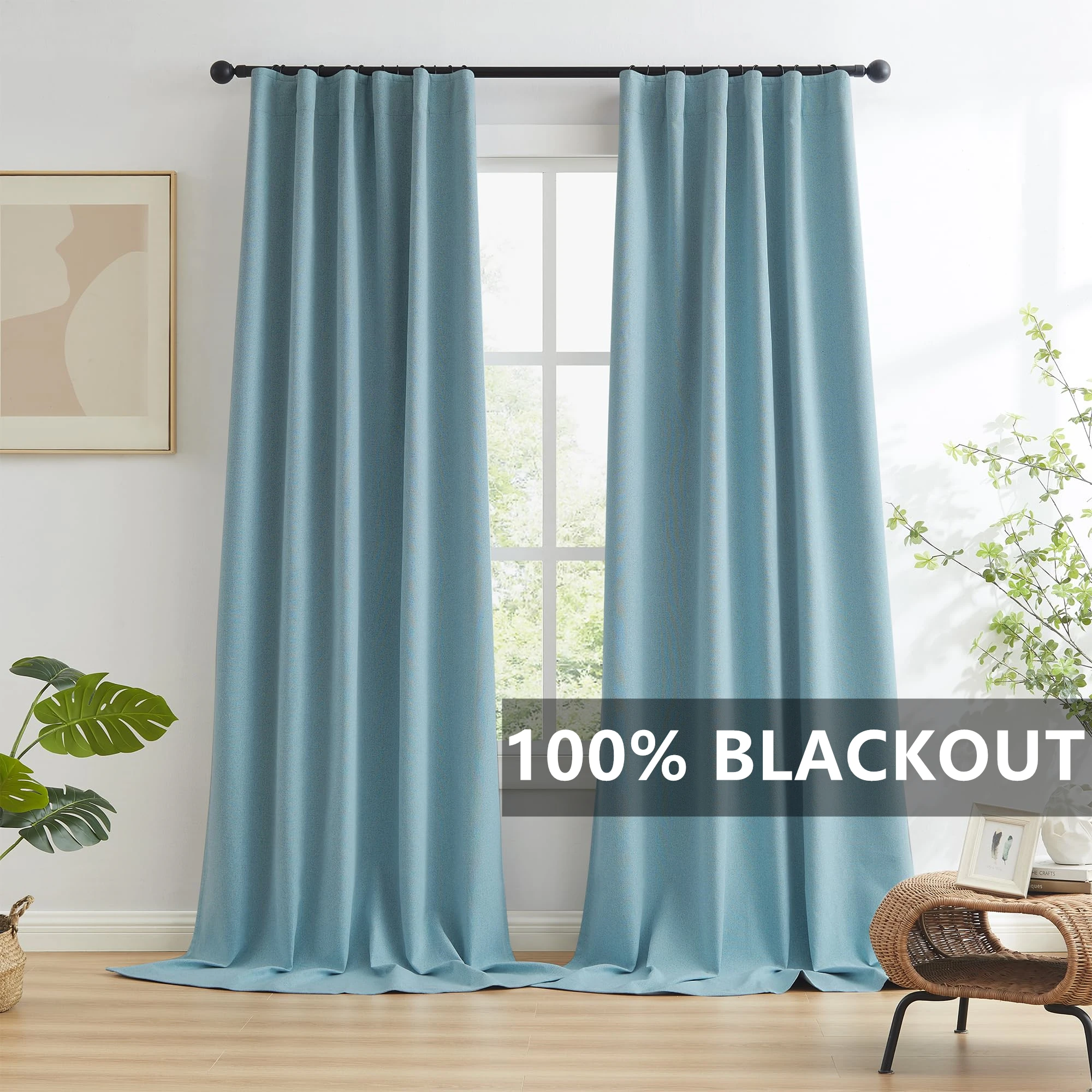 

350cm Height Custom Made 100% Blackout Curtains Extra Long Noise Reducing Window Curtains Bedroom Living Room Curtains