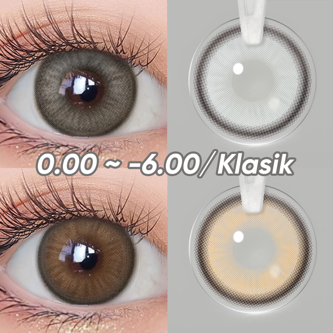 （0~-6.0）Magister Colorcon 1 Pair Color Contact Lenses with Degree Myopia Lenses Grey Lenses Cosmetics Contact Lens Fast Delivery