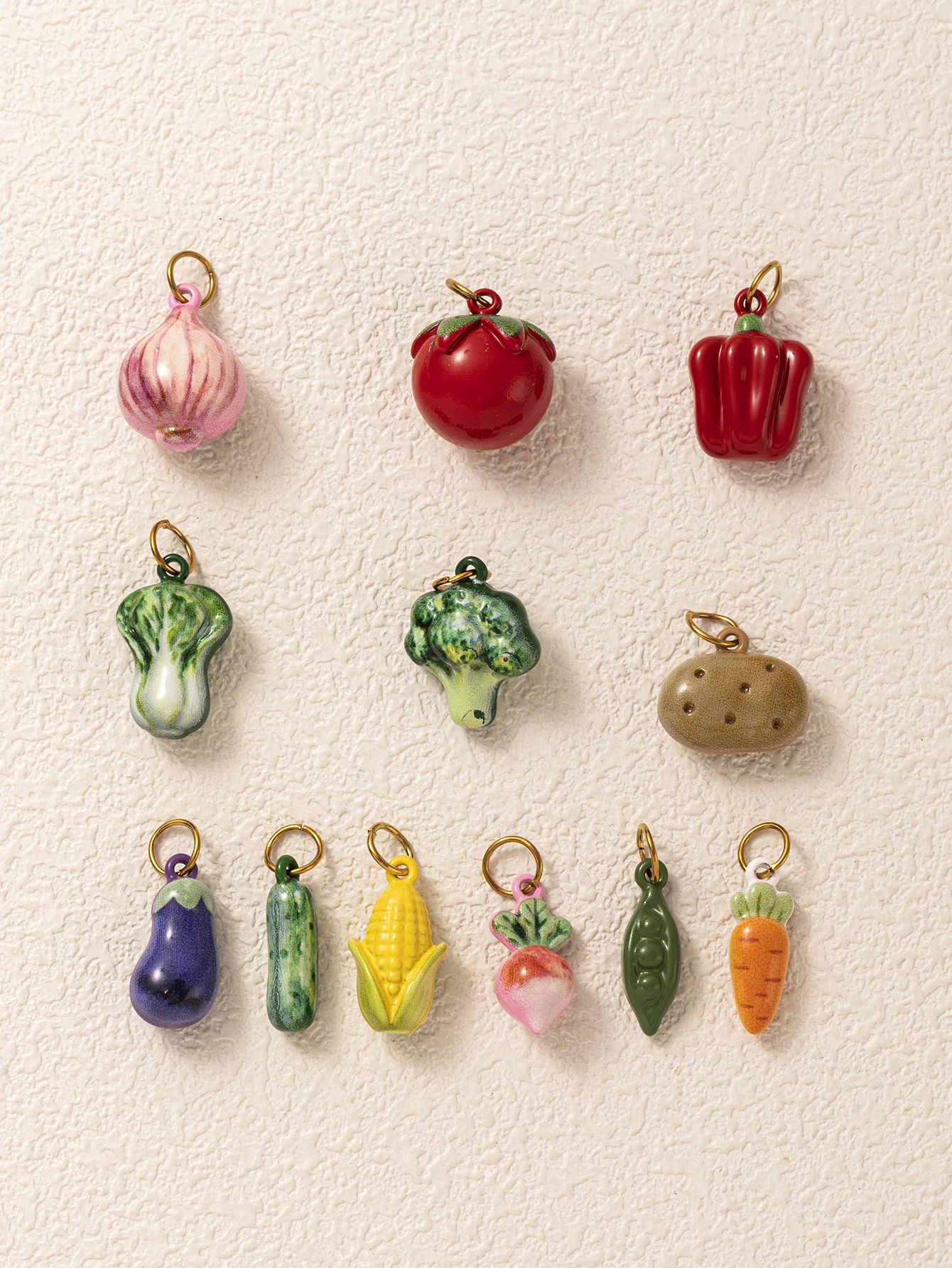 316 Edelstahl Wasserdicht Farbbeständig Einfache Beliebte Gemüse-Serie Tomaten-Erbsen DIY Anhänger Charms für Schmuck – Detail 3