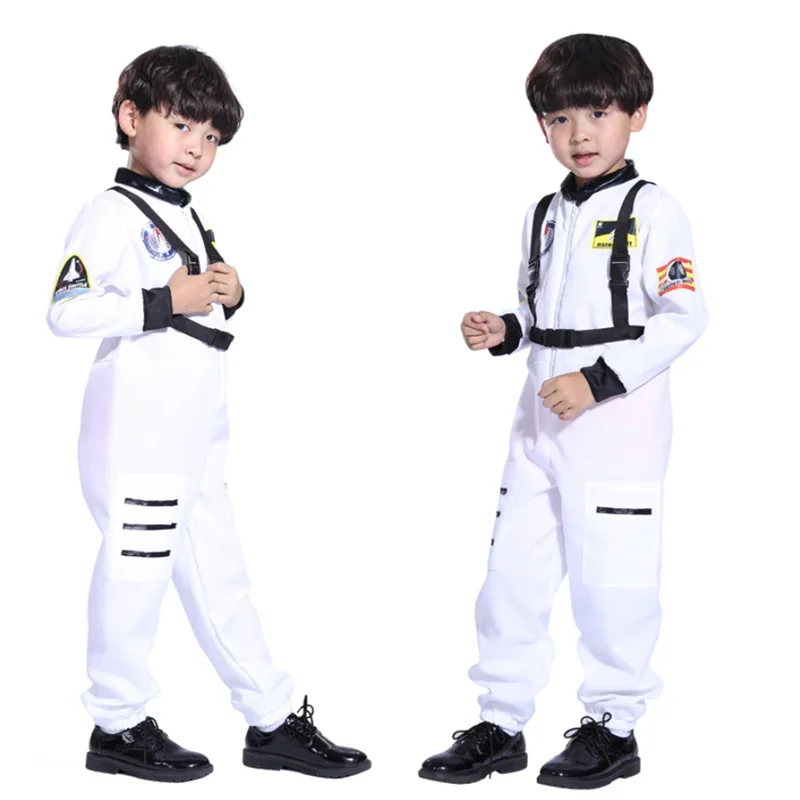 Baby Kids Volwassen Astronaut Kostuum Ruimtepak Piloten Jumpsuit Party Purim Carnaval Cosplay Outfit Helm Voor Mannen Jongen