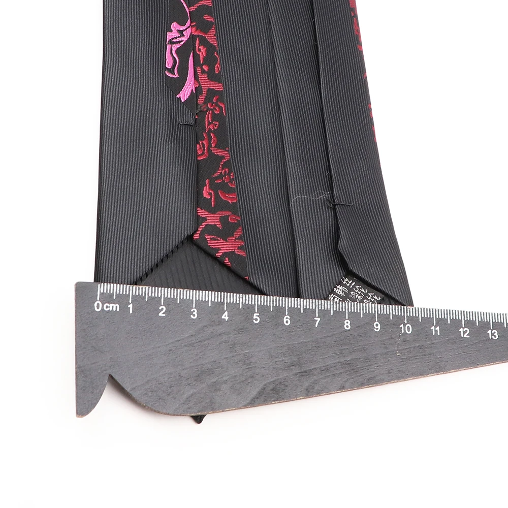 Men's Polyester Geometric Necktie Polyester Purple Black Tie Skinny Tuxedo Suit Shirt Gifts For Wedding Party Men Accessory Gift