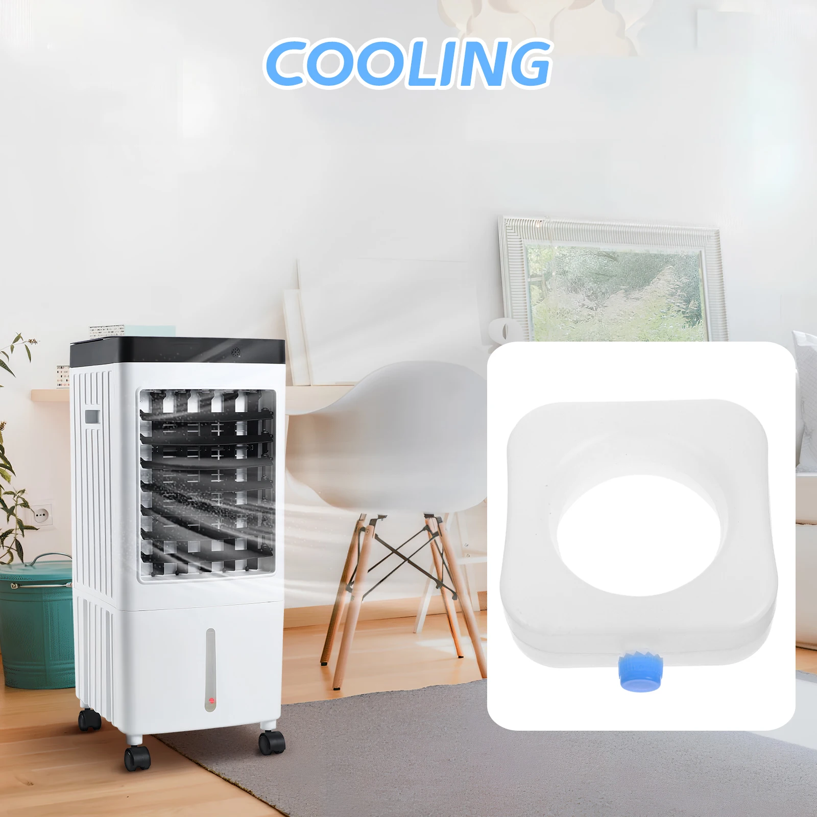 

4pcs Air Conditioning Fan Crystal Box Rapid Packs for Coolers Picnic Bottle Organizer Reusable Ice Trays Outdoor