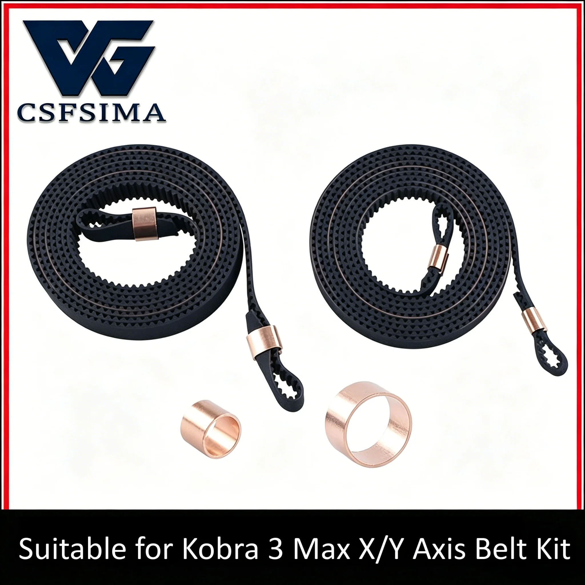 Wear-Resistant X/Y Axis Timing Belt Kit for Anycubic Kobra 3 Max 3D Printer, Upgrade Replacement Belt