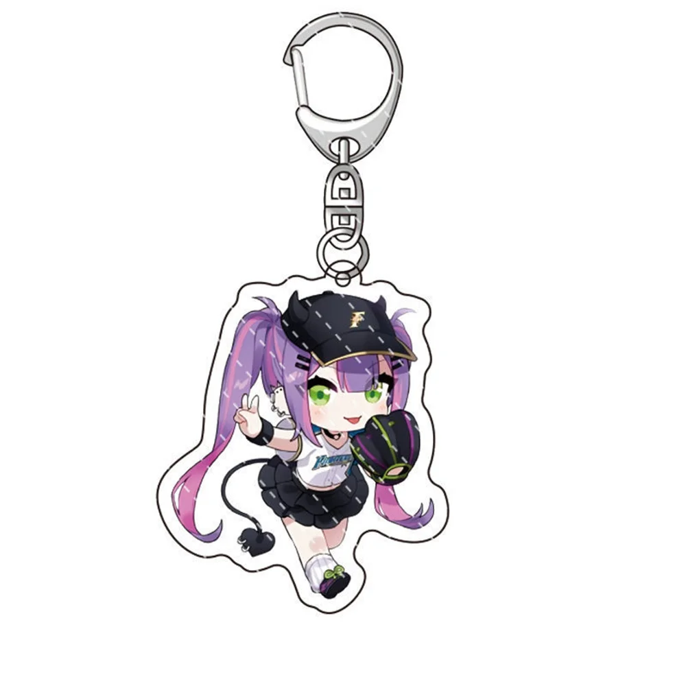 Popular Anime Holo Acrylic  Cartoon Pendant Keychain Character model keychain for fans friends gifts