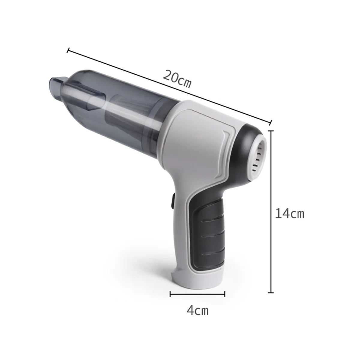 Автомобильный пылесос 3-в-1, ручной пылесос с беспроводной зарядкой, 9000 па, серый