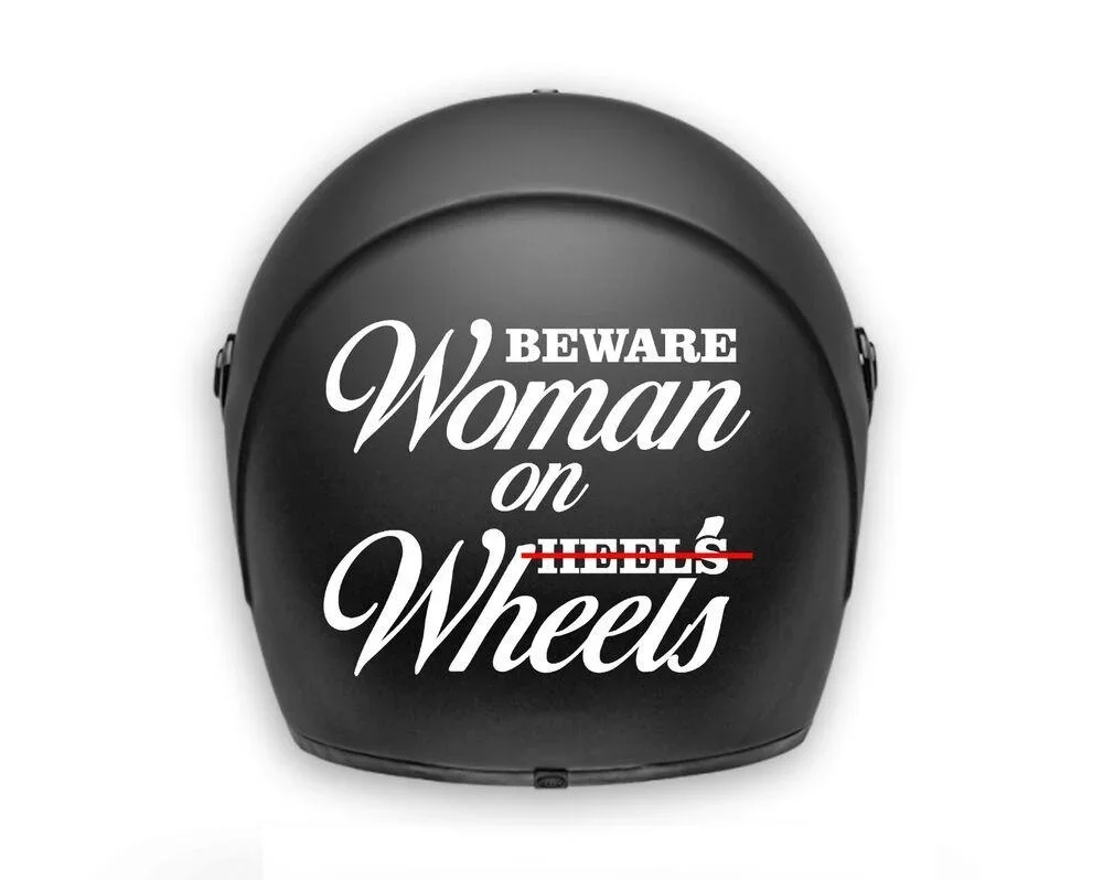 

For Helmet decals motorcycle stickers removable 1X pcs lady rider women