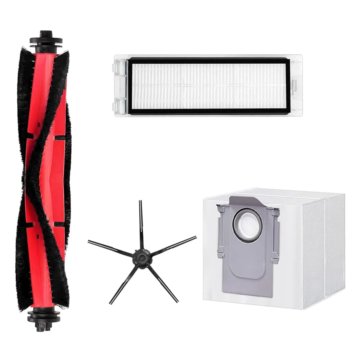 Bagian pengganti untuk Roborock Q5 Q5 + Q5 Plus Robot penyedot debu sikat sisi utama filter Hepa kantong debu