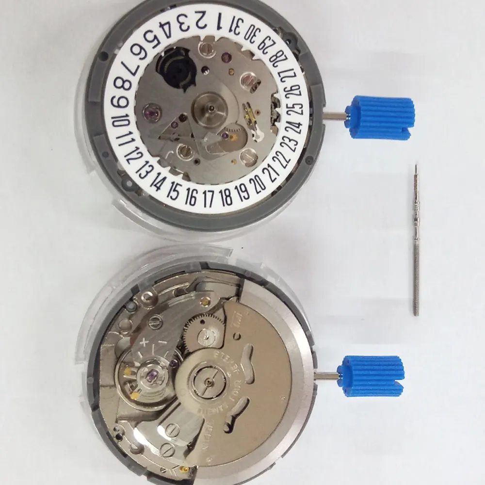 حركة ساعة NH35A-6 جديدة مستوردة من اليابان عجلة التاريخ الأبيض NH35 الميكانيكية المتقدمة مع 24 أحجار كريمة لف أوتوماتيكي