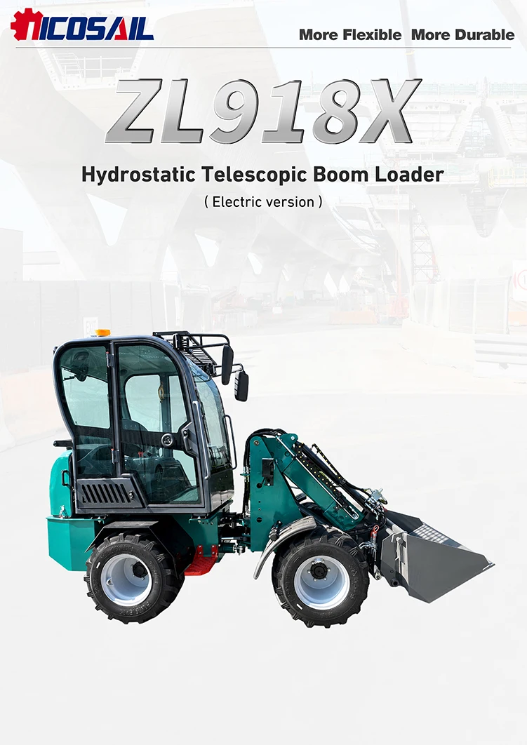 Elektrischer Teleskop-Radlader, Mini-Lader, Hydrostatischer Lader, Kompaktlader, CE OEM für Landwirtschaft, Bau und Materialtransport – Detail 4