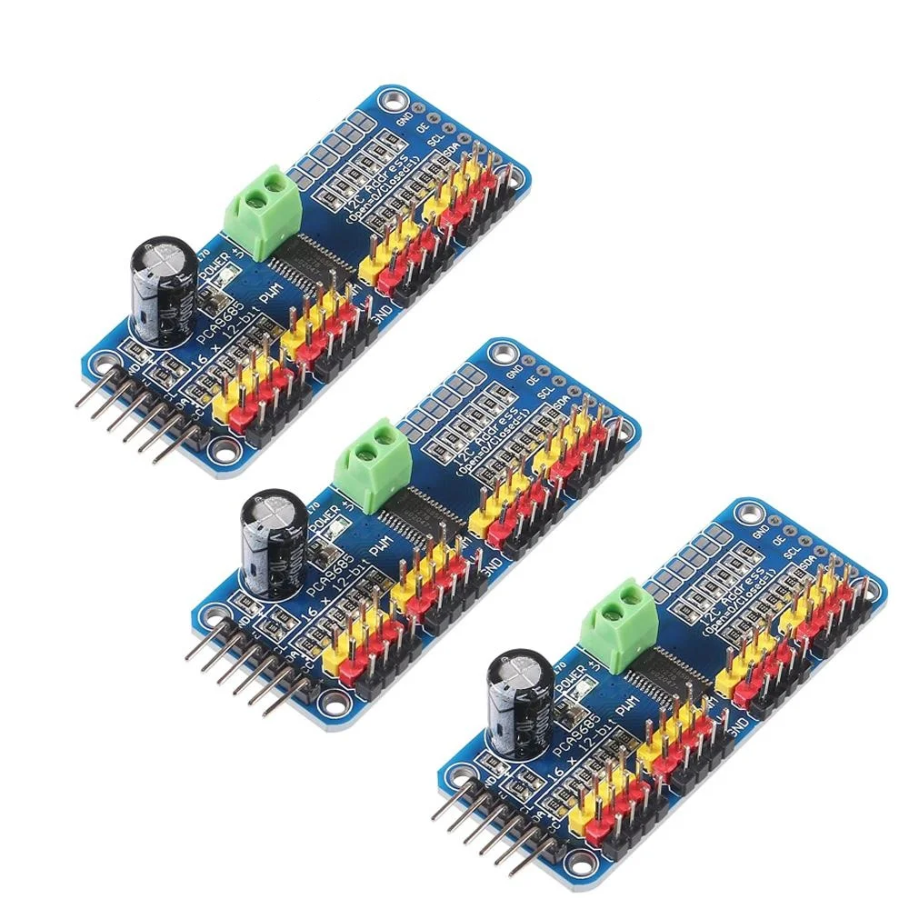 XCW 1-5pcs PCA9685 16 Channel 12-bit PWM Servo motor Driver I2C Module Robot
