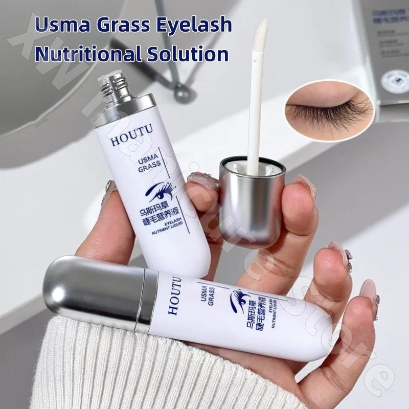 Solución Nutritiva para Pestañas HOUTU Usma Grass, Riza, Alarga, Engrosa e Hidrata las Raíces del Cabello, Resistente al Agua y de Larga Duración, 10 ml