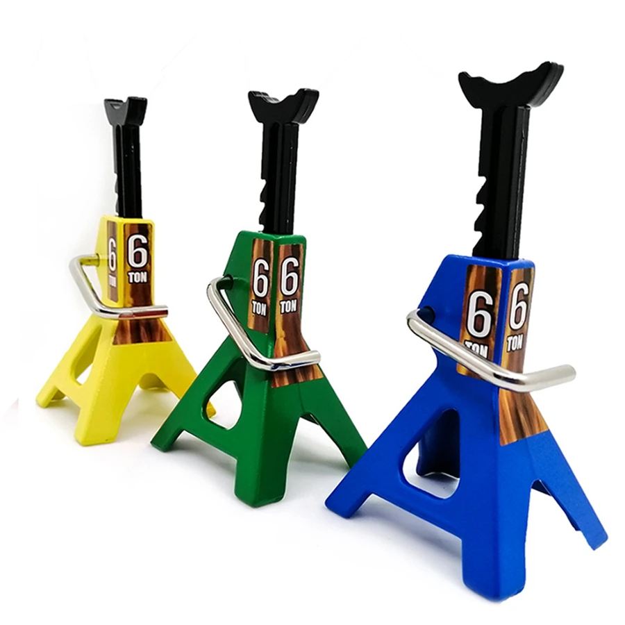 ABJA-soportes de gato de Metal simulación Mini para 1/10 coche trepador de control remoto Trx4 SCX10 vehículos de escalada de simulación