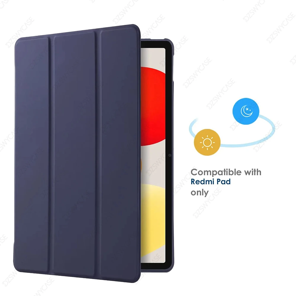 Capa de silicone para redmi pad 2 11 polegadas, redmi pad se 11, redmi pad se 8.7 capa dobrável com sono/despertar automático