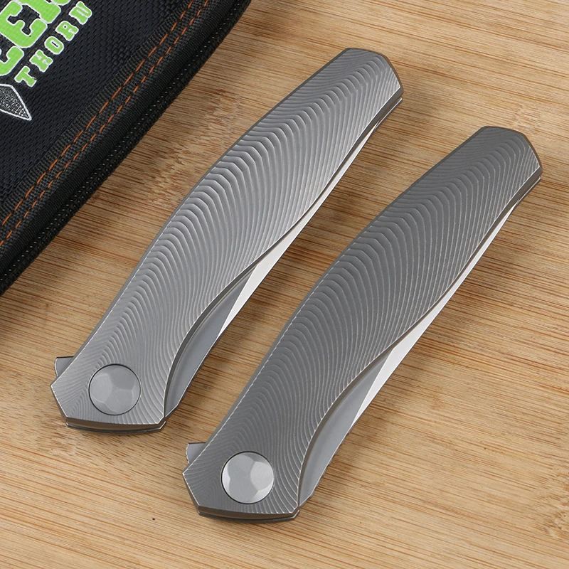 Imagem -04 - Green Thorn Bio-folding Knife Lâmina Vg10 Tc4 Titanium Handle Acampamento ao ar Livre Caça Ferramenta de Sobrevivência Edc