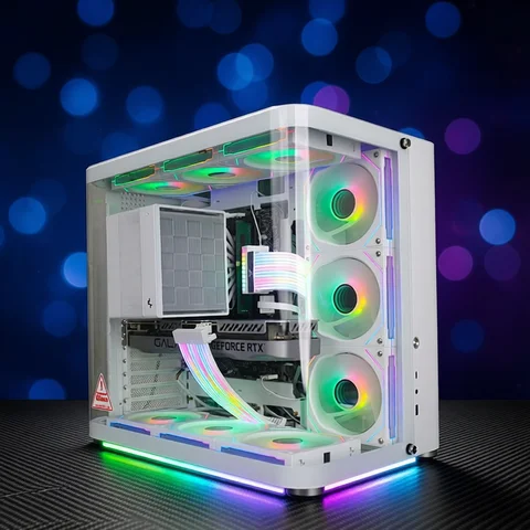 JUMPEAK MX120 Modular Stackable Splicing ARGB 240mm 360mm 120mm PC Case Cooling Fan Infinite Mirror For Computer Water Cooler