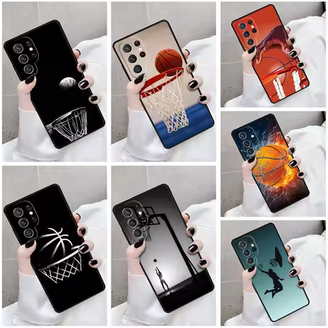 Phone Case For Samsung Galaxy S24 S23 S21fe S22 Ultra Plus Note 10 20 S8 S9 S10 Cover Basketball Basket Sport