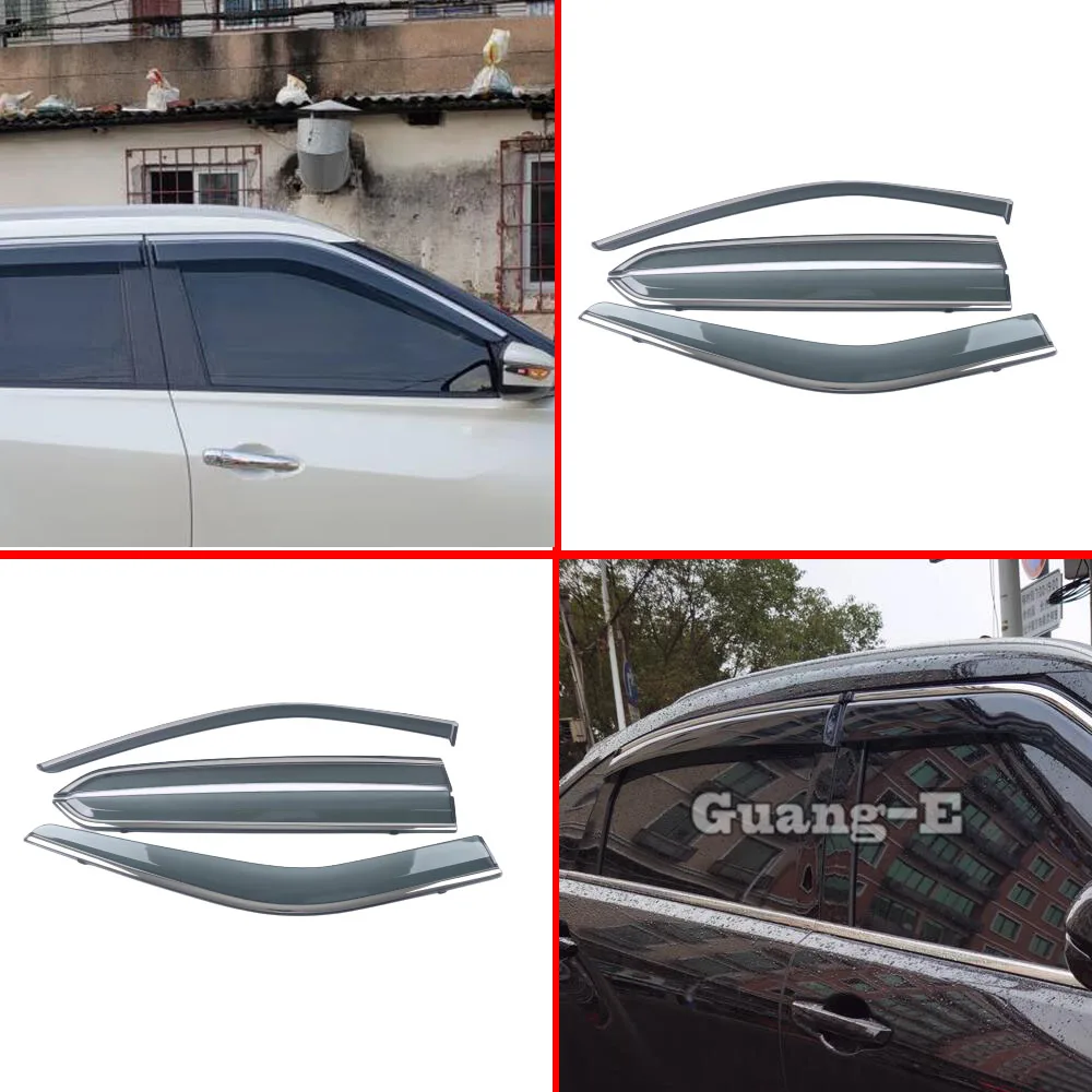 

Car Cover Stick Plastic Window Glass Wind Visor Rain/Sun Guard Vent 4PCs For Nissan Kicks 2017 2018 2019 2020 2021 2022 2023