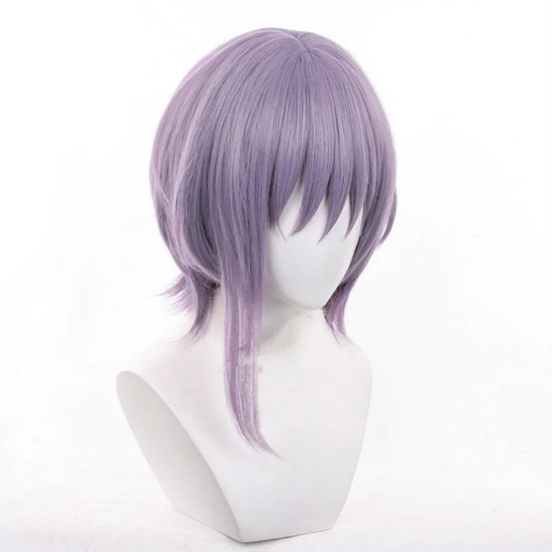 Ave Mujica Amoris Cosplay Wig Nyamu Yūtenji Muted-purple Bob Haircut For Women Girls Role Play Halloween Party Hair + Wig Cap